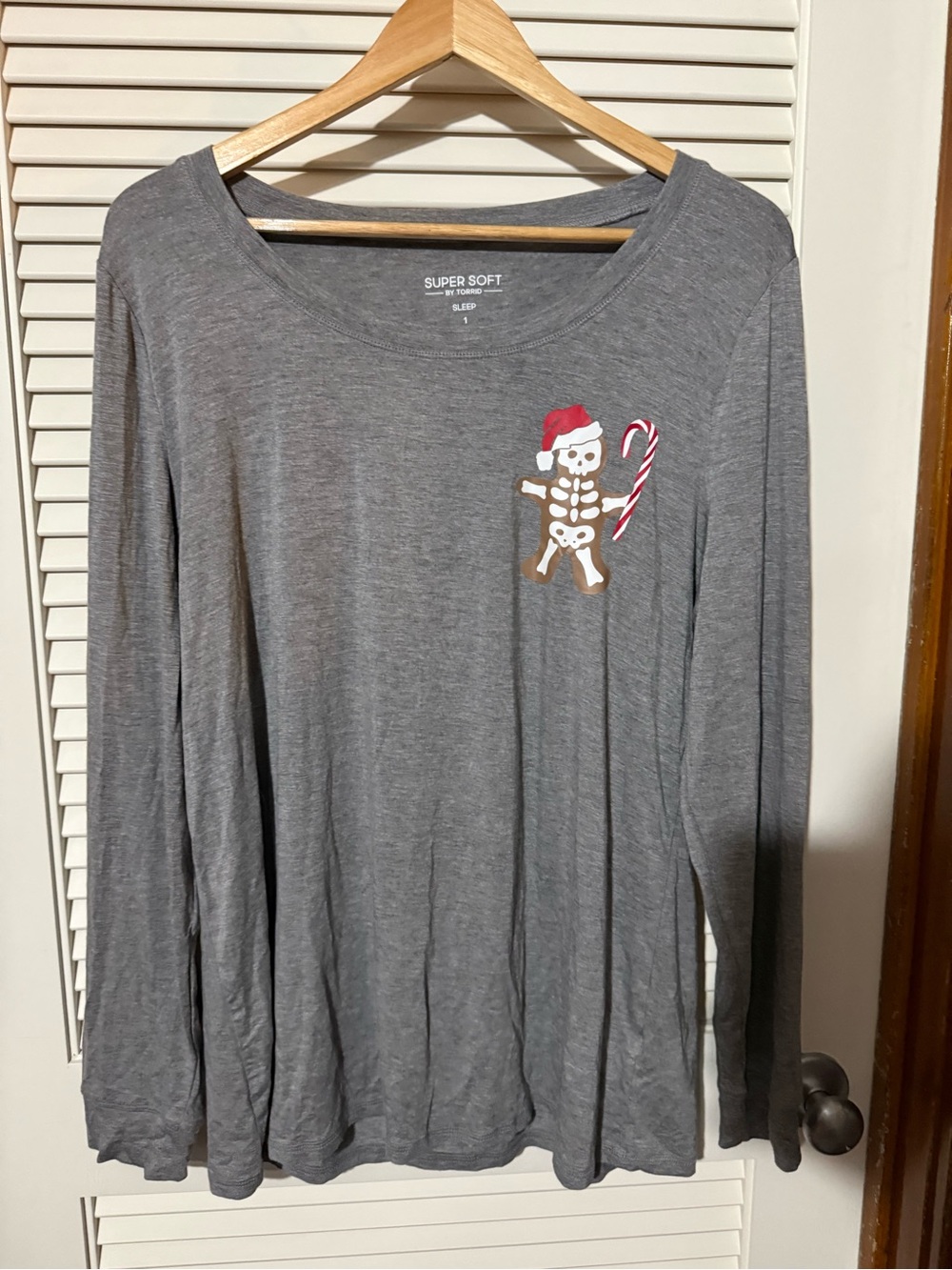 Torrid Gray Holiday Super Soft Sleep Tee *Size 14/16*